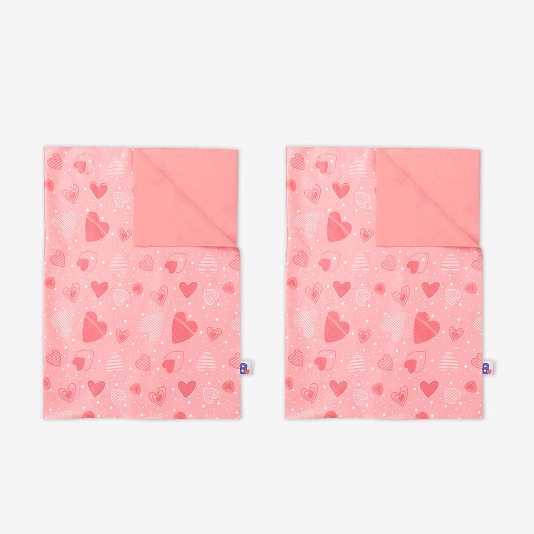 Diaper Changing Mat(Peppy Pink & Breezy Blue) - Pack of 2