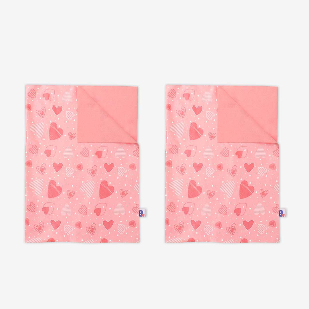 Diaper Changing Mat(Peppy Pink & Breezy Blue) - Pack of 2