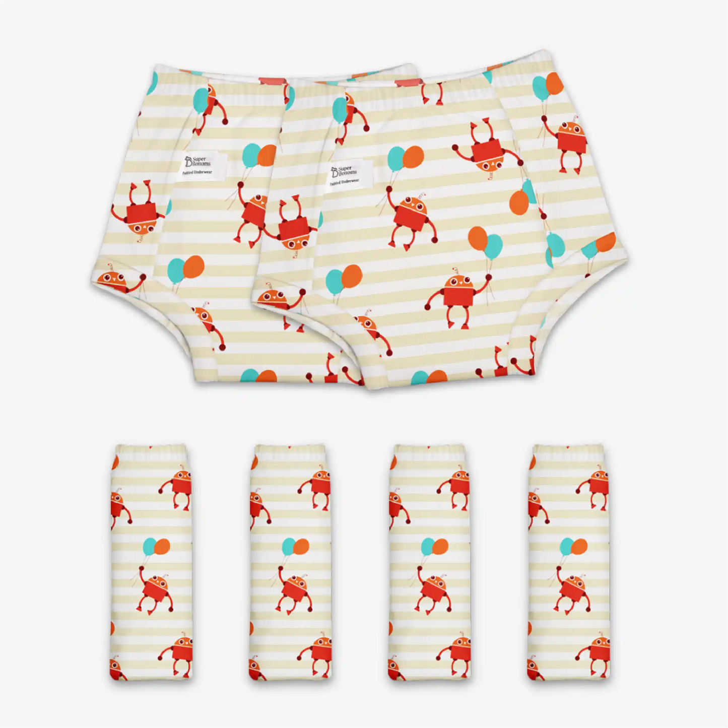 Padded Underwear Pack of 6-Robot