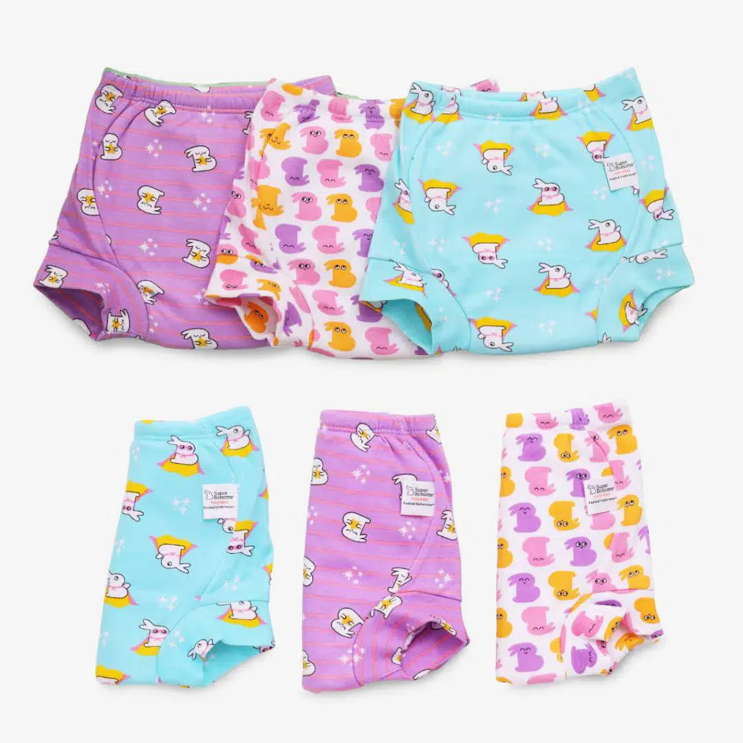 Padded Underwear (3-4Years) -6 Pack (with dirt marks) No Print Choice