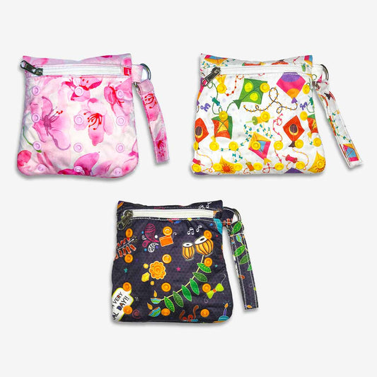 SuperBottoms Mini Waterproof Storage Pouches -3 Pack Assorted