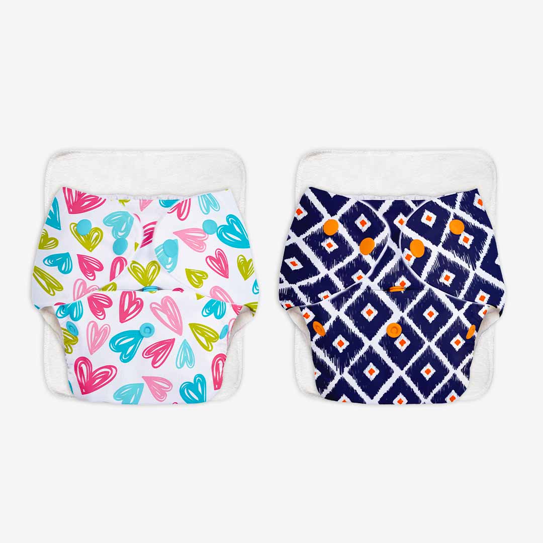 Simple Diaper Pack of 2 BASIC Diaper, New & Improved with EasySnap & Quick Dry Ultra ...