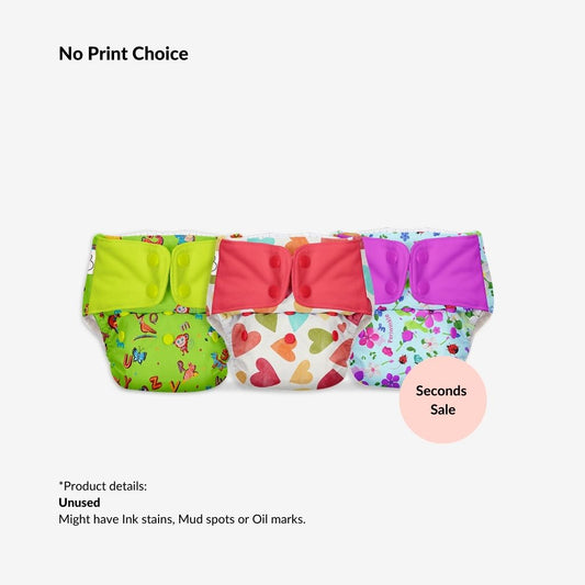 Pack of 3 Freesize UNO Waterproof Outer with dirt/pen marks  - No Print Choice