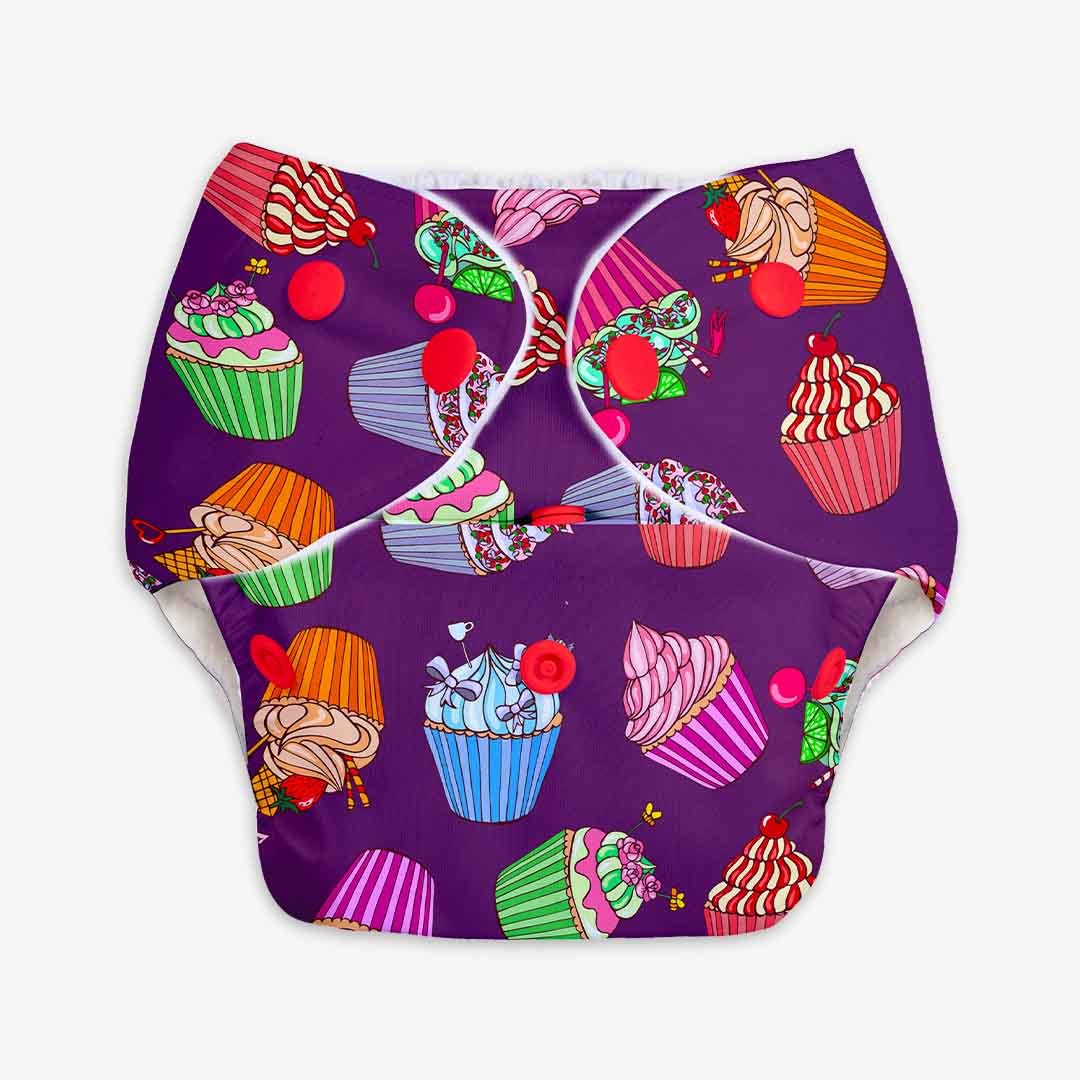 Cupcake - BASIC Cloth Diaper, New & Improved with EasySnap & Quick Dry UltraThin Pad