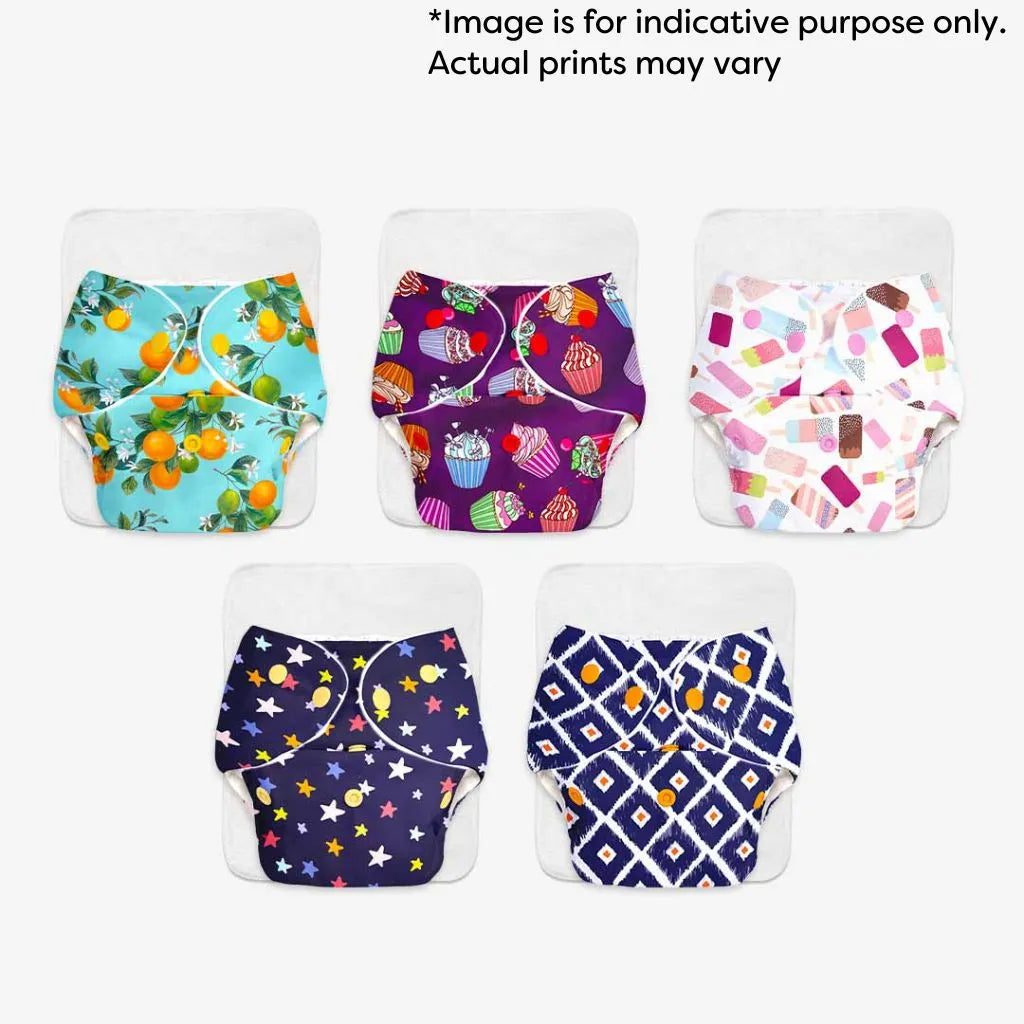 Simple Diaper Pack of 5 BASIC Diaper, New & Improved with EasySnap & Quick Dry Ultra ...