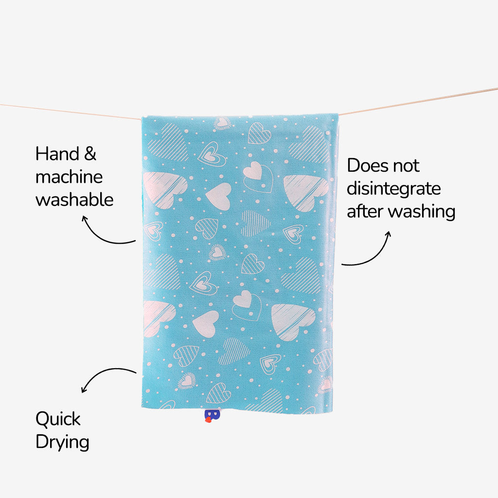 Diaper Changing Mat(Peppy Pink & Breezy Blue) - Pack of 2