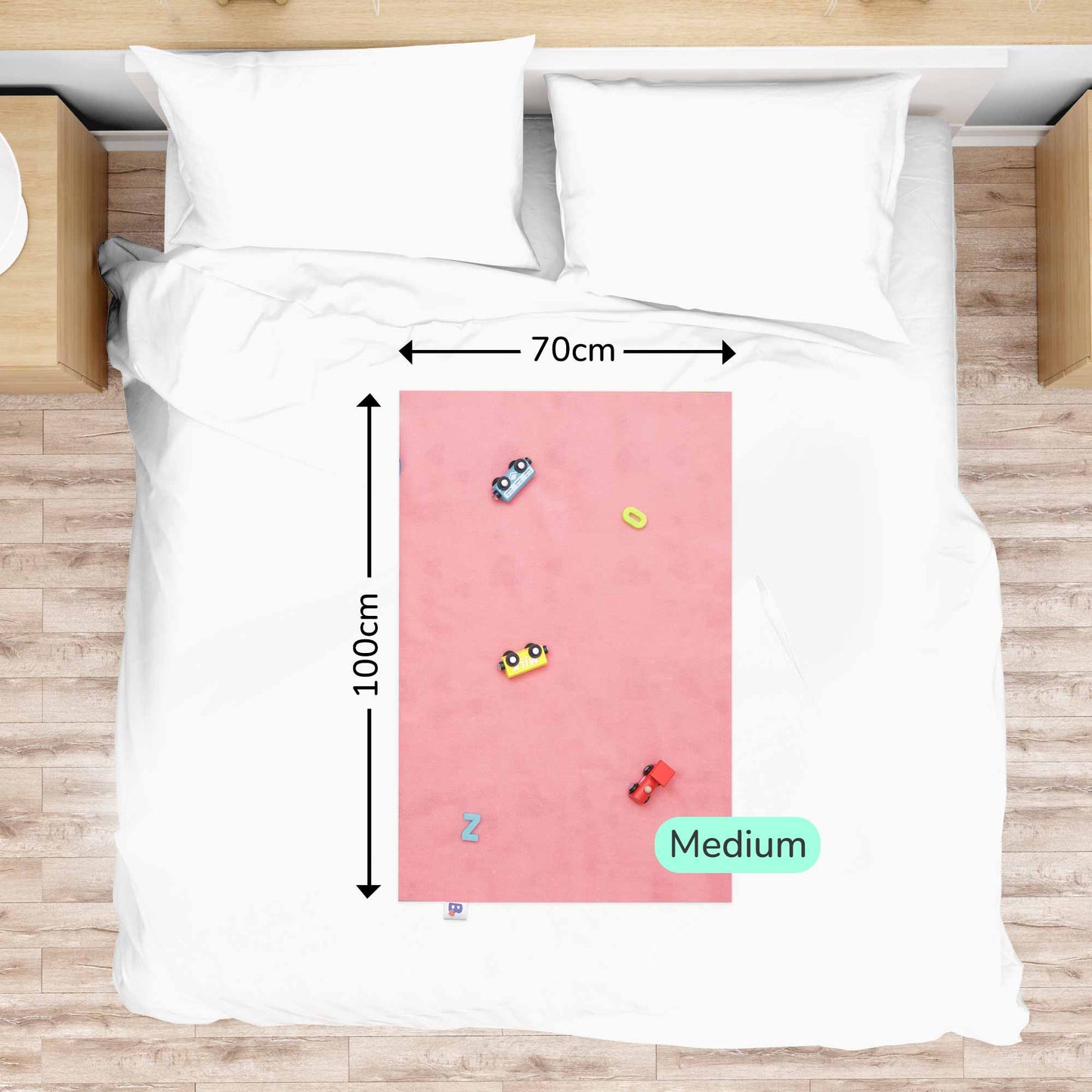 BASIC Cloth Diaper (Icecream) + Quick Dry Mat - (M) (Peppy pink)