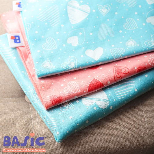 Diaper Changing Mat(Peppy Pink & Breezy Blue) - Pack of 2